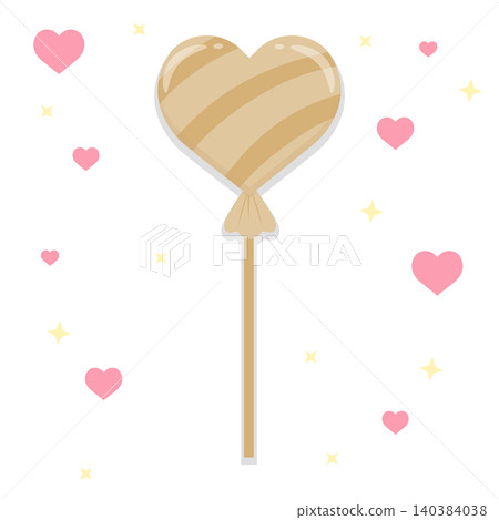Pastel Caramel Heart Shaped Lollipop Candy Cute Sweet Confectionery Vector Illustration Pastel Caramel Heart Shaped Lollipop Candy Cute Sweet Confectionery Vector Illustration 140384038