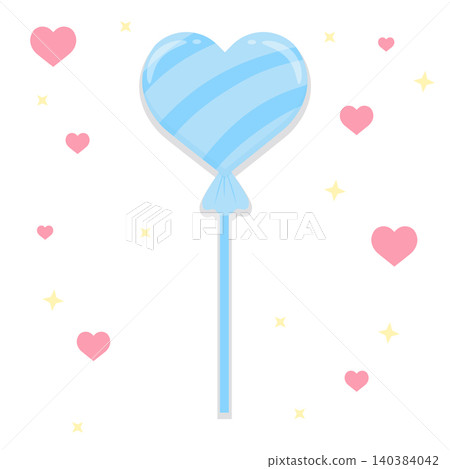 Pastel Blue Heart Shaped Lollipop Candy Cute Sweet Confectionery Vector Illustration Pastel Blue Heart Shaped Lollipop Candy Cute Sweet Confectionery Vector Illustration 140384042