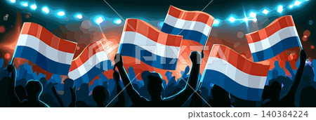 Netherlands football banner. Netherlands national soccer or football background, wallpaper, background, poster. Fans of the national team. Netherlands football banner. Netherlands national soccer or football background, wallpaper, background, poster. Fans of the national team. 140384224