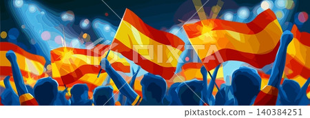 Spain football banner. Spain national soccer or football background, wallpaper, background, poster. Fans of the national team. Spain football banner. Spain national soccer or football background, wallpaper, background, poster. Fans of the national team. 140384251