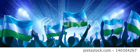 Uzbekistan football banner. Uzbekistan national soccer or football background, wallpaper, background, poster. Fans of the national team. Uzbekistan football banner. Uzbekistan national soccer or football background, wallpaper, background, poster. Fans of the national team. 140384267