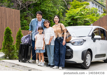 A young family going on a road trip 140384338