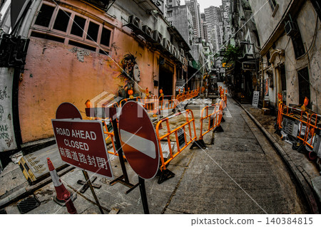 Construction site and art wall 140384815