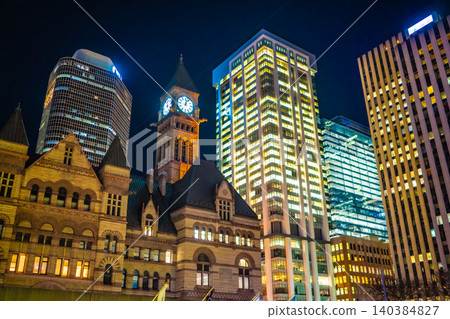 Old City Hall and Skyscrapers 140384827