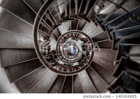 Classical spiral staircase Classical spiral staircase 140384885