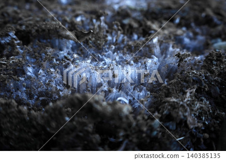Close-up of frost crystals 140385135
