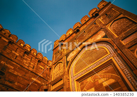 Decorated Gate of Agra Fortress Decorated Gate of Agra Fortress 140385230