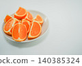 Multiple oranges on a white plate Multiple oranges on a white plate 140385324