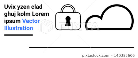 Data security, cloud storage, privacy protection, network safety, digital access, cybersecurity. Cloud silhouette with a padlock icon. Data security and privacy protection concept Data security, cloud storage, privacy protection, network safety, digital access, cybersecurity. Cloud silhouette with a padlock icon. Data security and privacy protection concept 140385606