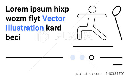 Fitness, activity, play, motion, graphic design, creativity. A line art figure with balloon and geometric elements. Fitness and activity with minimalistic and creative design Fitness, activity, play, motion, graphic design, creativity. A line art figure with balloon and geometric elements. Fitness and activity with minimalistic and creative design 140385701