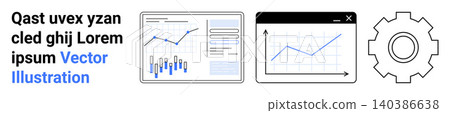 Business analytics, data-driven decisions, software configuration, project management, technical processes, innovation. Graphs, charts and gear icon . Business analytics and software configuration Business analytics, data-driven decisions, software configuration, project management, technical processes, innovation. Graphs, charts and gear icon . Business analytics and software configuration 140386638