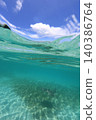 A refreshing photo of a half-submerged object. 140386764