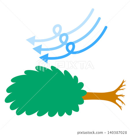 An illustration of a tree that has been uprooted by strong winds. An illustration of a tree that has been uprooted by strong winds. 140387028
