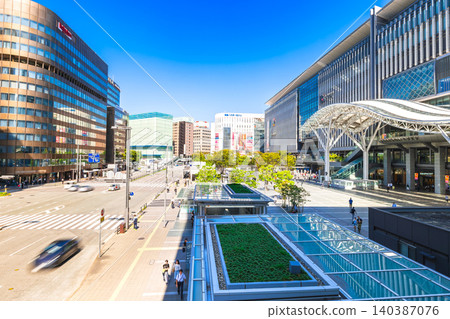 Panoramic view of Hakata Station Hakata Exit Panoramic view of Hakata Station Hakata Exit 140387076