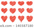 Vector illustration set of heart mark icons of various shapes 140387180