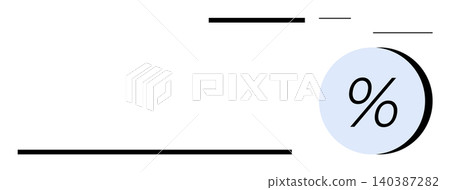 Finance, discounts, analytics, sales, statistics, mathematics. Minimal composition a percentage symbol and geometric lines. Finance and discounts concept in modern abstract form Finance, discounts, analytics, sales, statistics, mathematics. Minimal composition a percentage symbol and geometric lines. Finance and discounts concept in modern abstract form 140387282