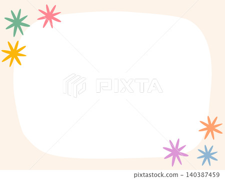 Scandinavian-style floral frame illustration Scandinavian-style floral frame illustration 140387459