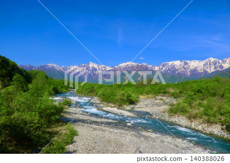 Matsukawa River and the Northern Alps (Hakuba Village, Nagano Prefecture) Matsukawa River and the Northern Alps (Hakuba Village, Nagano Prefecture) 140388026