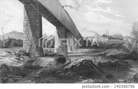 19th-century American landscape: James River 19th-century American landscape: James River 140388786