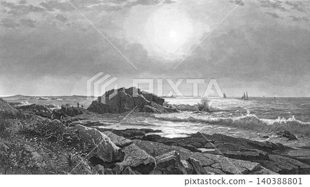 19th Century American Landscape: Indian Rock 140388801