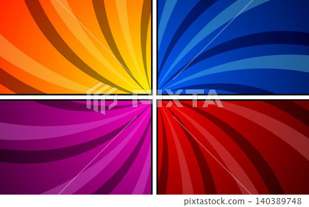 Blank colorful pop art comic book page background template. vector illustration eps 10. 140389748