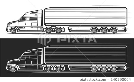Vector banners for Semi Truck Vector banners for Semi Truck 140390064