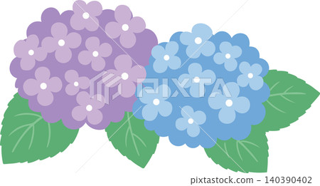 可愛的藍紫色繡球花向量圖 可愛的藍紫色繡球花向量圖 140390402