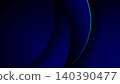 Abstract dark navy blue background with futuristic overlapping curved layers and glowing cyan light edge high tech digital wallpaper, modern corporate presentation banner design 140390477
