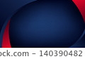Abstract dark blue gradient background with sleek overlapping curved shapes and vibrant red accents on the edges, modern corporate and business presentation banner design 140390482