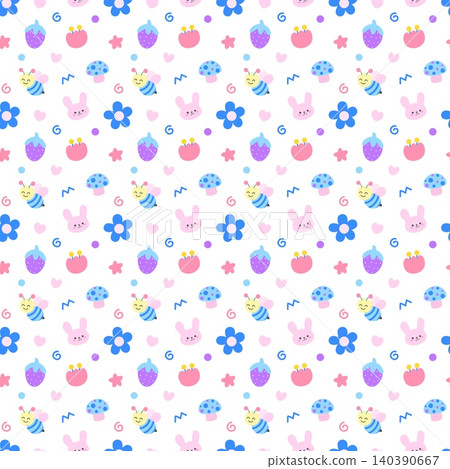 Adorable fantasy forest background for kids gift wrapping paper Adorable fantasy forest background for kids gift wrapping paper 140390667
