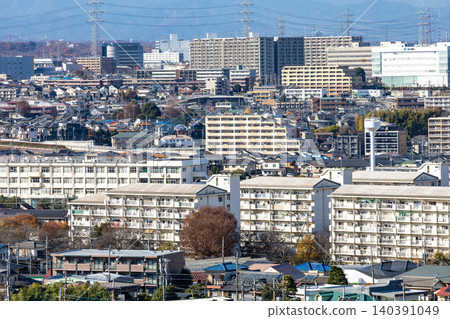 [Tokyo] Scenery of a suburban residential area 140391049