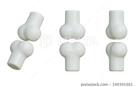3D Rendered Bone Joint and Anatomy Elements Set for Medical Design 140391081