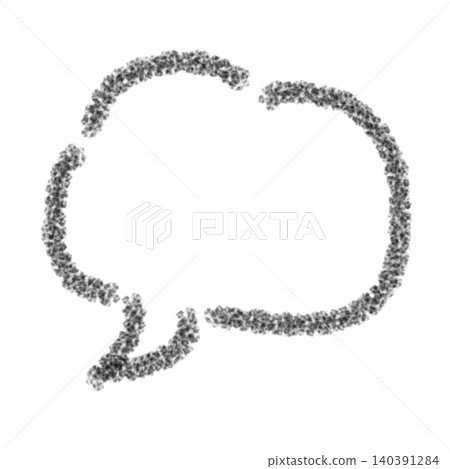 A fluffy speech bubble illustration that looks like it was drawn with a black crayon. A fluffy speech bubble illustration that looks like it was drawn with a black crayon. 140391284
