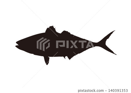 竹莢魚(一種海魚)的輪廓圖 - 插圖 竹莢魚(一種海魚)的輪廓圖 - 插圖 140391353