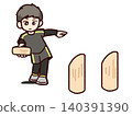A man playing Mölkky 140391390
