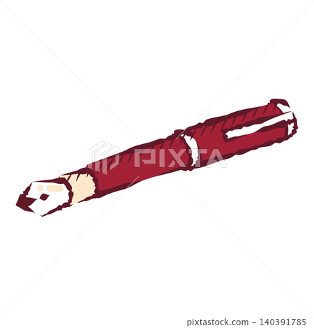 A retro hand-drawn illustration using a red fountain pen. A retro hand-drawn illustration using a red fountain pen. 140391785
