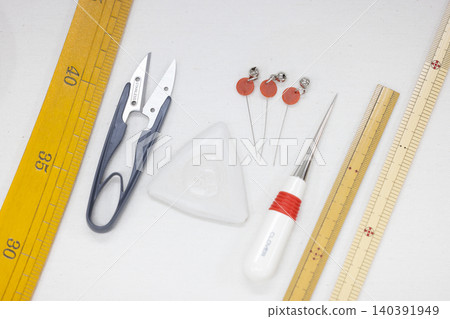 Sewing tools essential for sewing Sewing tools essential for sewing 140391949
