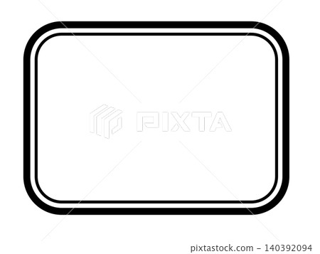Simple square double frame (black, rounded corners) 004 Simple square double frame (black, rounded corners) 004 140392094