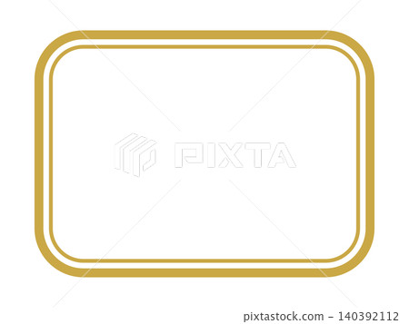 Simple square double frame (gold, rounded corners) 005 Simple square double frame (gold, rounded corners) 005 140392112