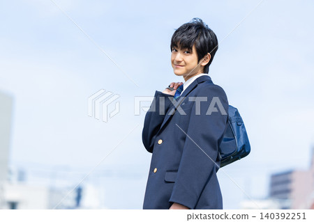 Portrait of junior high school student 140392251