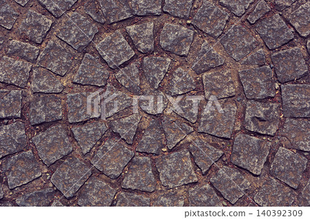 Circular pavement stone pavement Circular pavement stone pavement 140392309