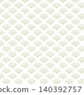 折扇，日式圖案，無縫圖案，背景素材，極簡線條畫，淺綠色。 140392757