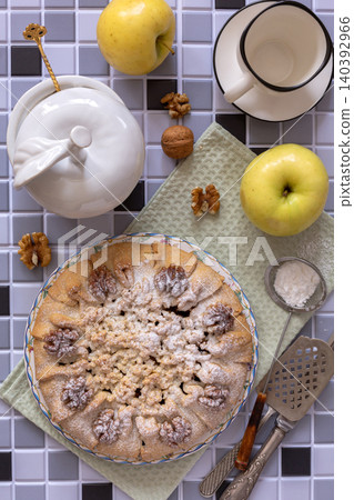 Apple Pie with Walnuts. 140392966