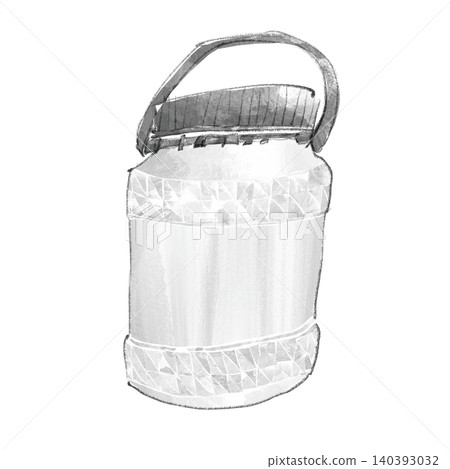 Illustration of a preserving jar used for making pickled plums. Illustration of a preserving jar used for making pickled plums. 140393032