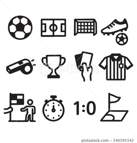icon set pack black and white minimalist 140393142