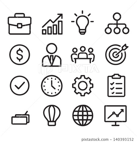 icon set pack black and white minimalist icon set pack black and white minimalist 140393152