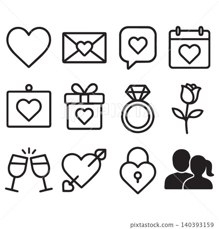 icon set pack black and white minimalist icon set pack black and white minimalist 140393159