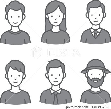 black icon minimalist set 140393252