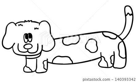 Hand drawn puppy shape outline for kid colouring book, decoration, dog cartoon, characters, comic, pet shop, vet, adopt rescue animal, foster home, shelter, house, park, yard, playtime Hand drawn puppy shape outline for kid colouring book, decoration, dog cartoon, characters, comic, pet shop, vet, adopt rescue animal, foster home, shelter, house, park, yard, playtime 140393342