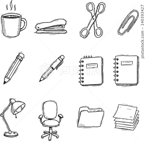 icon set pack minimalist black 140393427